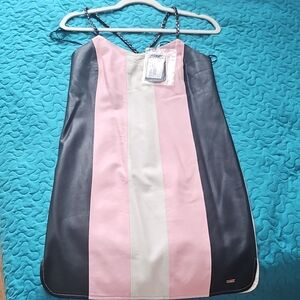 Chic Striped Dress with Chain Straps Armani